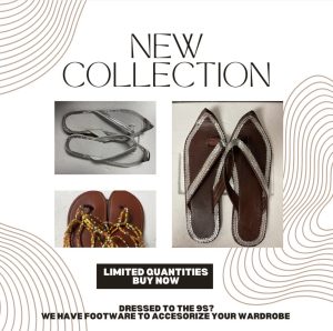 African design ladies slippers