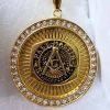 Gold-tone Masonic pendant